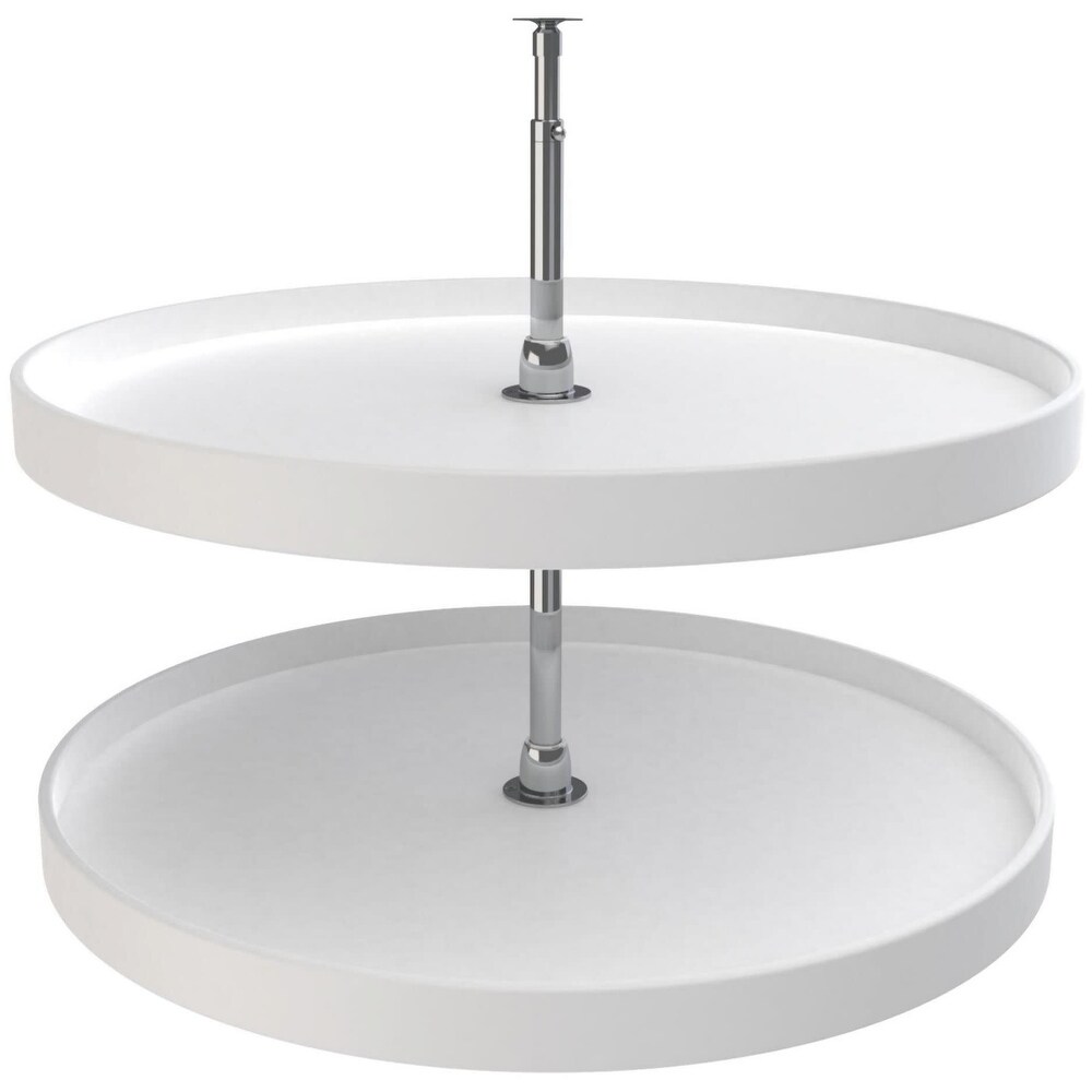 Rev A Shelf RAS Polymer 32 Inch Full Circle 2 Shelf Lazy Susan Set