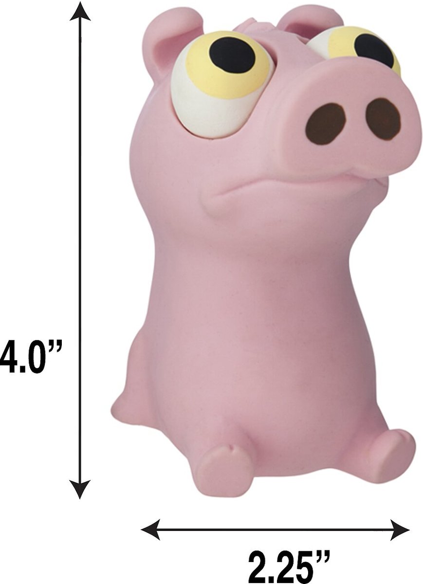 Hartz Bug Eyes Squeak Latex Dog Toy， Character Varies