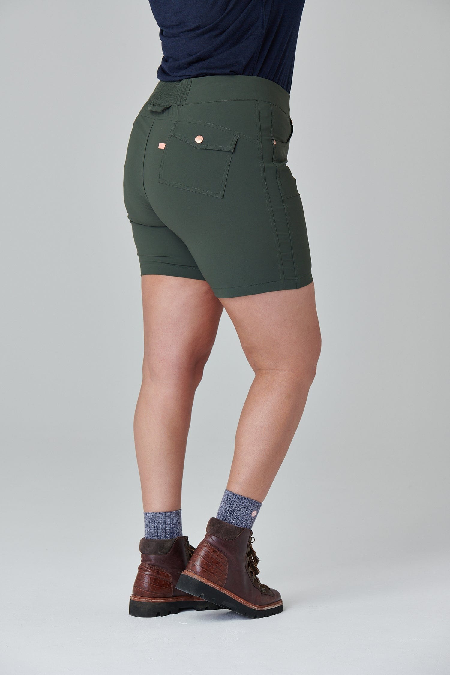 Mid Length Trek Shorts - Deep Khaki