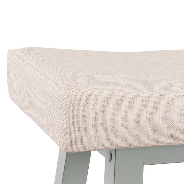 Moreno Wood Backless Counter Height Stool， Distressed Gray