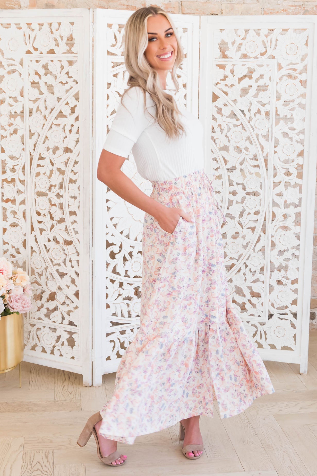 Fairy Tale Dreams Modest Ruffle Maxi Skirt