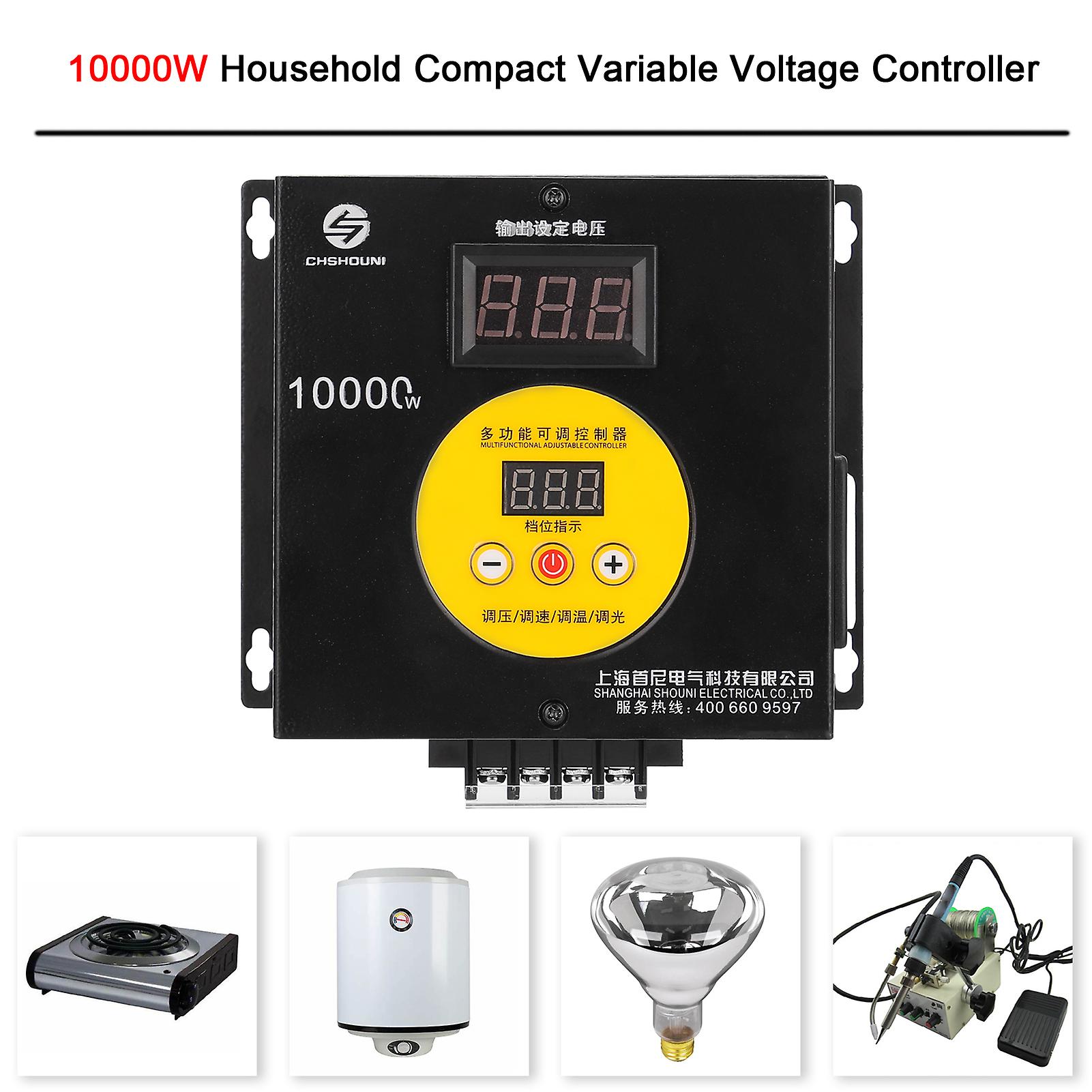 10000w Household Compact Variable Voltage Controller Portable Speed Temperature Light Voltage Adjustable Regulator Dimmer Multi-color