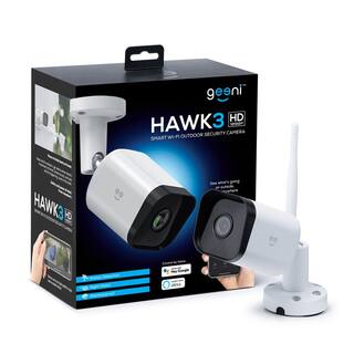 Geeni Hawk 3 IndoorOutdoor HD 1080p Wi-Fi Wired Standard Security Camera IP65 Weatherproof with Remote Access GN-CW033-199