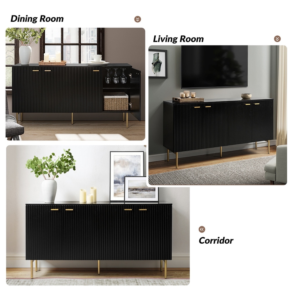 Gilb Modern Storage Sideboard with Adjustable Shelves By HULALA HOME