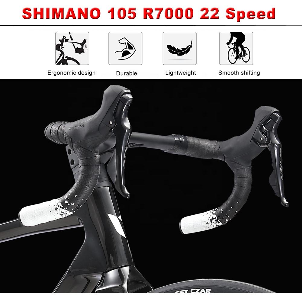 KABON Road Bike 22 Speed Carbon Fiber Bicycle Adult Disc Brake Carbon Fiber Frame Fork Seatpost Handlebar Road Cycling