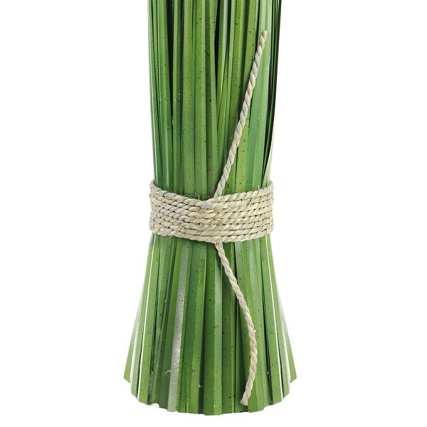 30.25 Green Artificial Onion Grass Bundle Wrapped Jute Rope Decor