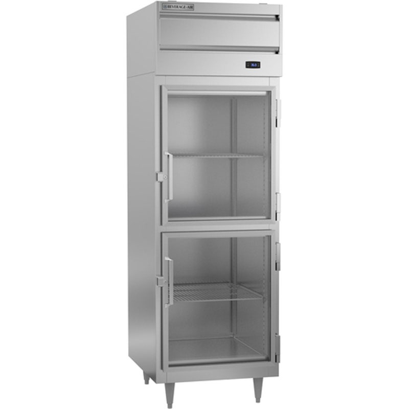 Beverage-Air PR1HC-1BHG Reach-In Refrigerator， P-Series， 1-Section， 2 Glass Half-Doors