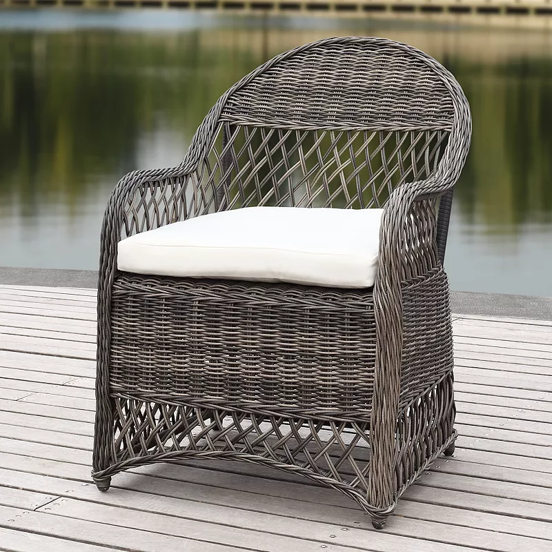 Safavieh Contemporary Indoor / Outdoor Wicker Arm Chair