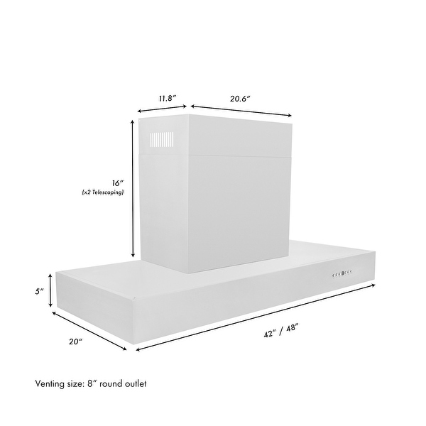 ZLINE Convertible Professional Wall Mount Range Hood in Stainless Steel