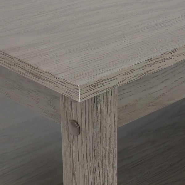 Classic Coffee Table with Lower Shelf - Thunder Gray