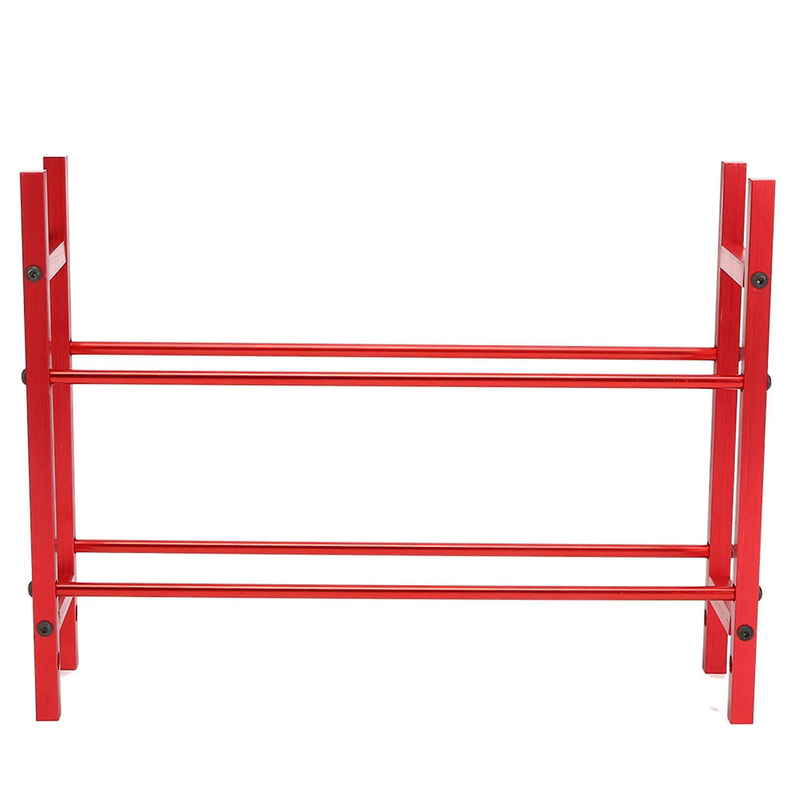 2tiers Rc Tyre Aluminum Alloy Shelf 1.9in Wheel Tire Storage Rack For Scx10 90046 D90 1/10 Model Crawler Carred