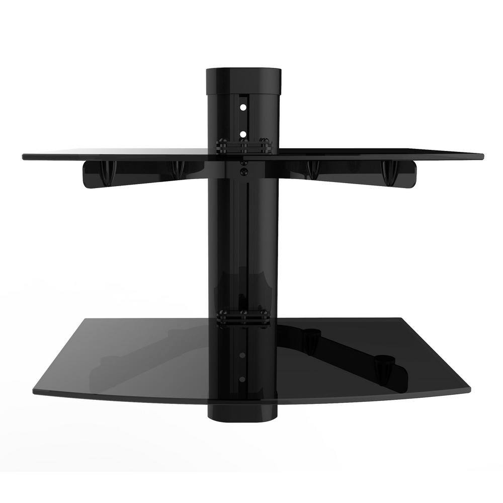 ProMounts Heavy-Duty Double AV Wall Shelf for cable box or game consoles. Fully assembled. Easy install. Supports up to 18 lbs. FSH2