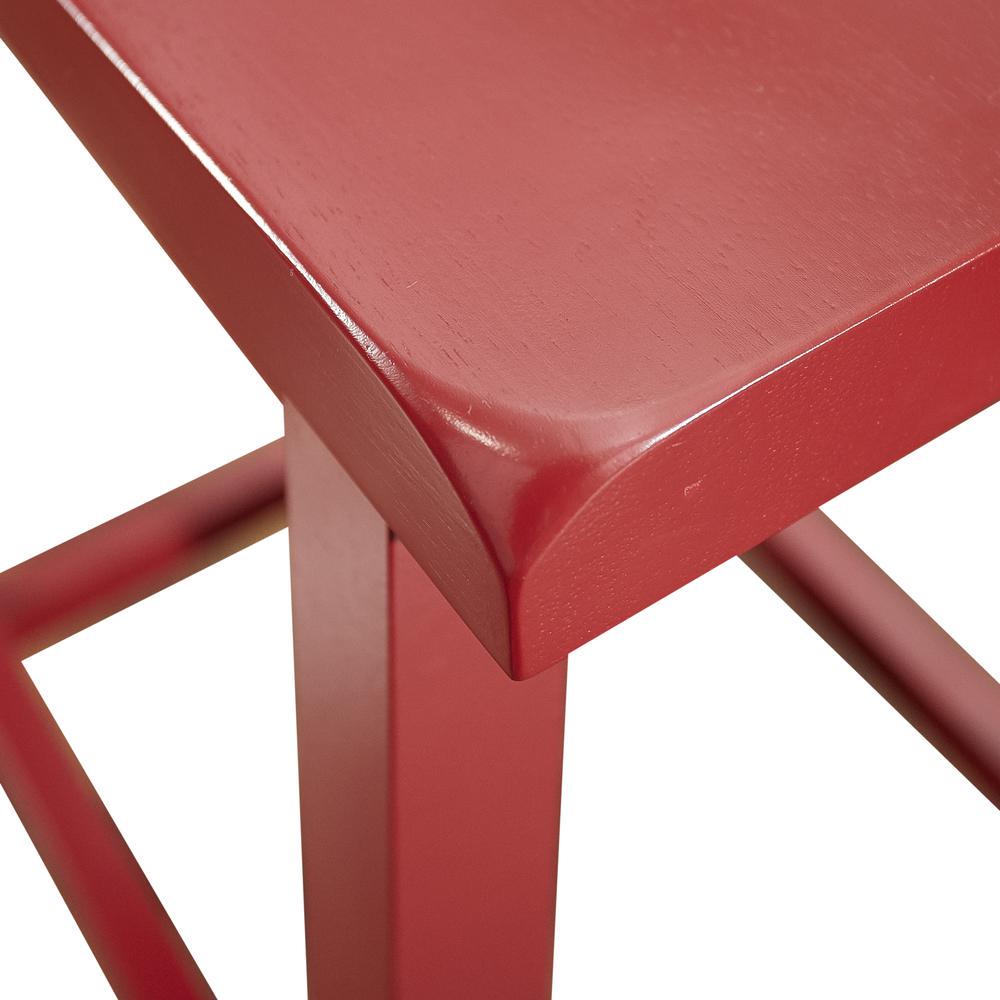 Beamon 24  Backless Saddle Counter Stool Crimson Red  Crowdfused