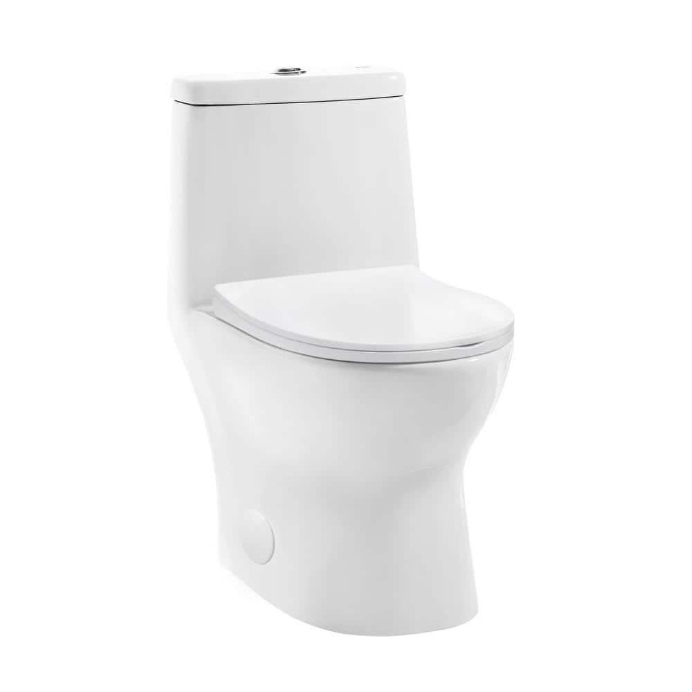 Swiss Madison 1piece 11 GPF Ivy 10 in RoughIn Dual Flush Elongated Toilet in White Seat Included