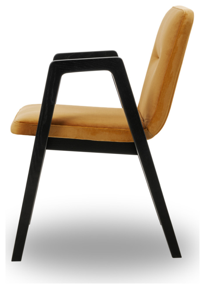 Brown Orange Velvet Dining Chair  Liang  ampEimil Benson   Midcentury   Dining Chairs   by Oroa   Distinctive Furniture  Houzz