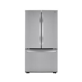 LG 23 cu. ft. 3 Door French Door Counter Depth Refrigerator in PrintProof Stainless Steel Non Dispense LRFCC23D6S