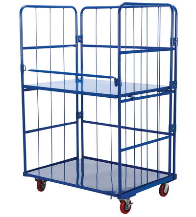 Vestil ROL 3143 2 blue nestable roller container 2...