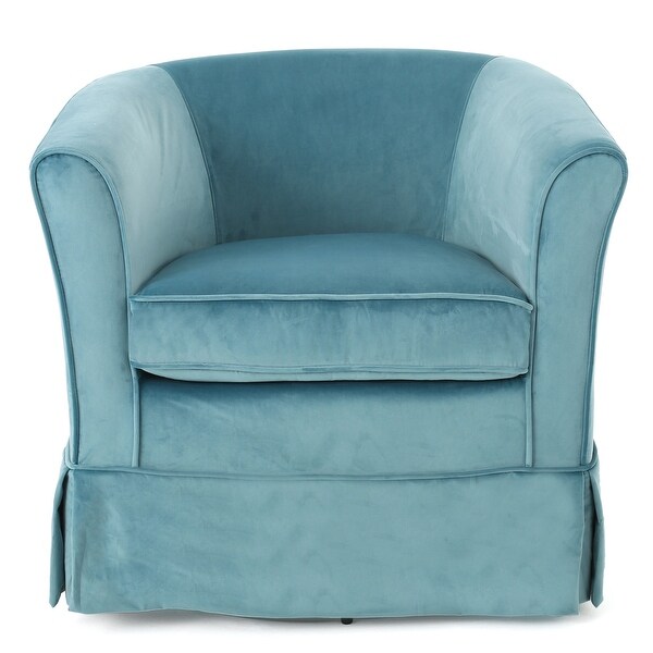 Cecilia Velvet Swivel Club Chair by Christopher Knight Home - 28.75