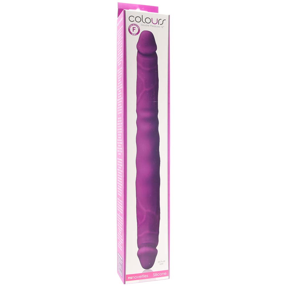 Colours Double Pleasure 12 Inch Dildo in Purple