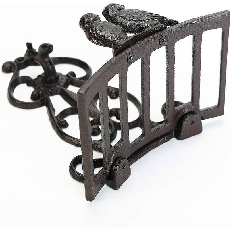 Cubilan Heavy Duty Cast Iron Garden Hose Holder - Water Hose Hanger Wall Mounted - Decorative Indoor Outdoor Hose Rack B07BBK8BQF