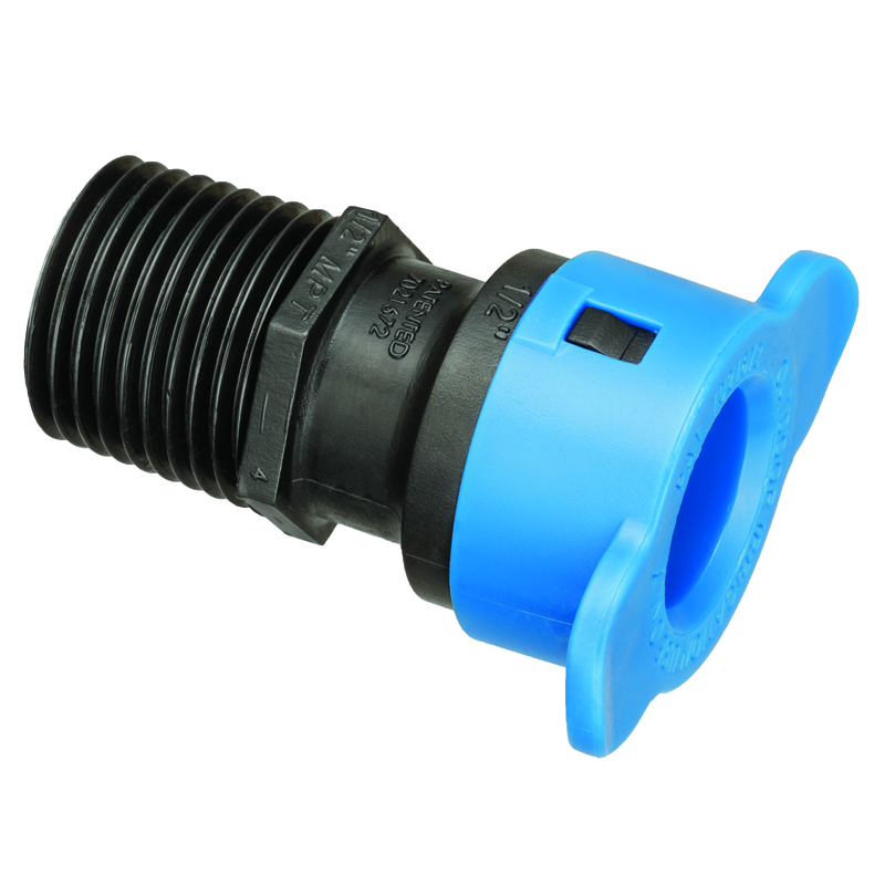 Orbit Blu-Lock 1/2 in. D X 2 in. L MPT Adapter