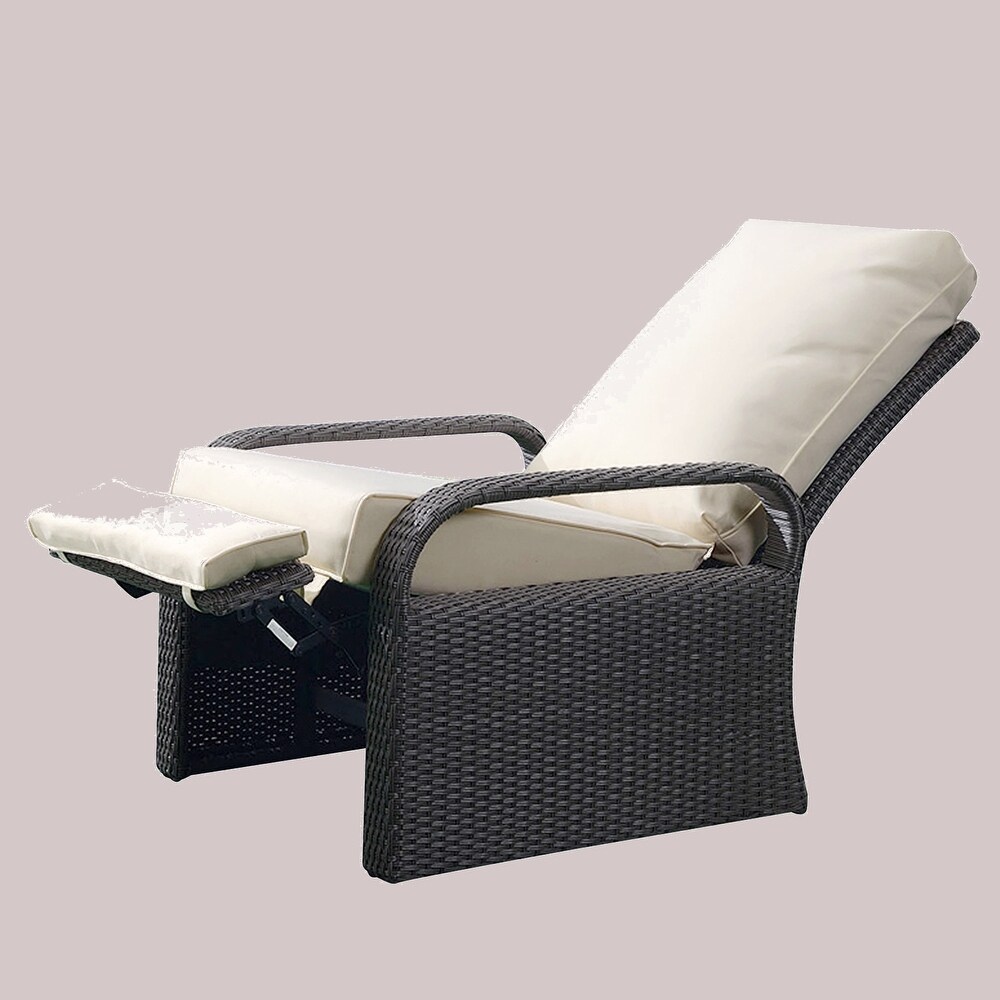 Automatic Adjustable Wicker Lounge Recliner Chair