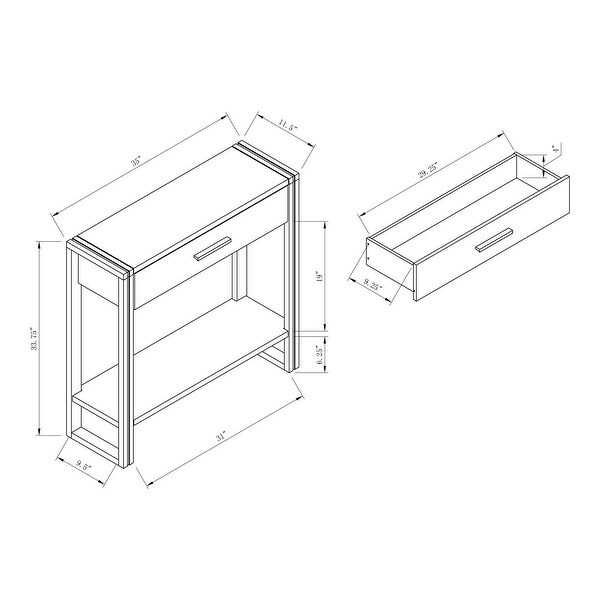 Porch and Den Sewell Modern 35-inch 1-shelf 1-drawer Console Table