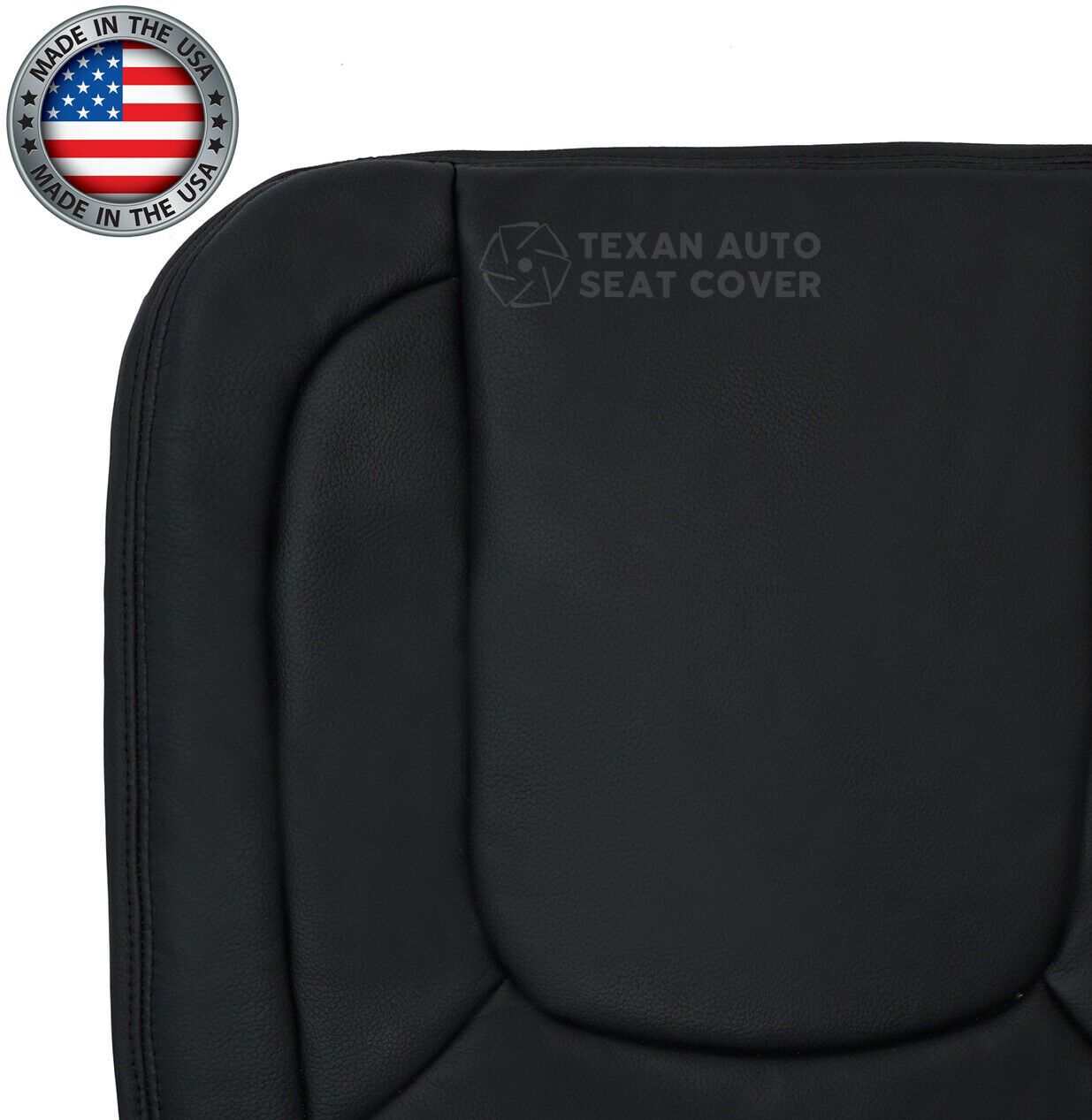 2004， 2005 Dodge Ram 1500， 2500， 3500 Laramie SLT Passenger Bottom Synthetic Leather Seat Cover Dark Gray