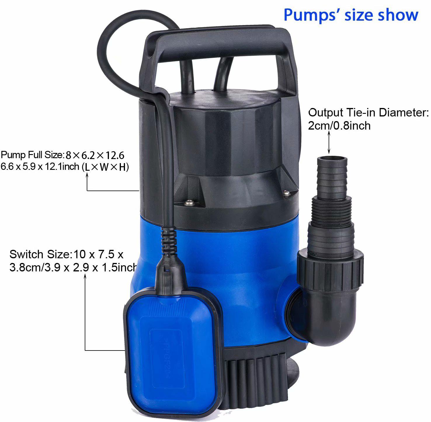 SKONYON Submersible Water Pump 1HP 750W Sump Pump Clean