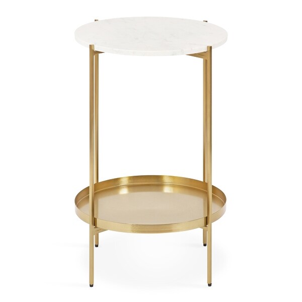 Kate and Laurel Lavish Marble Side Table