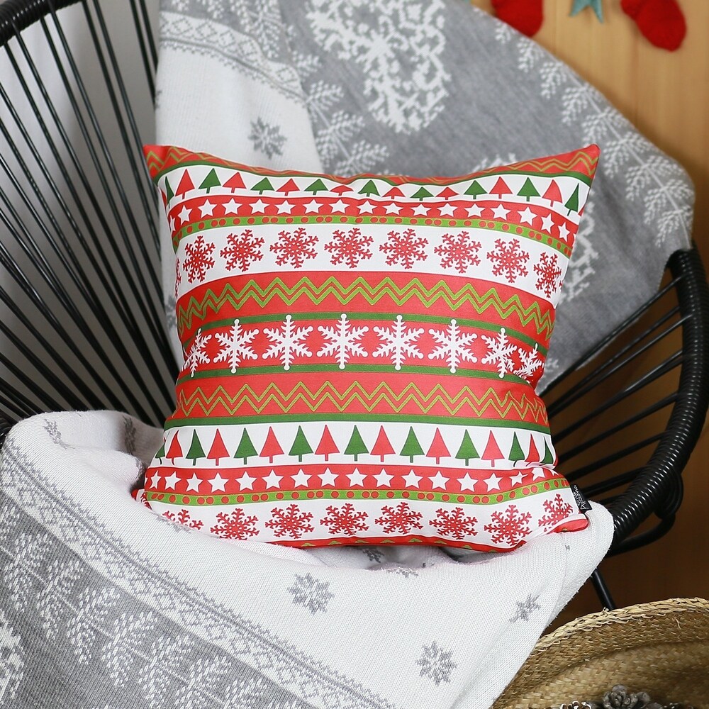 Snowflake Merry Christmas Throw Pillow Cover Christmas Gift 18\