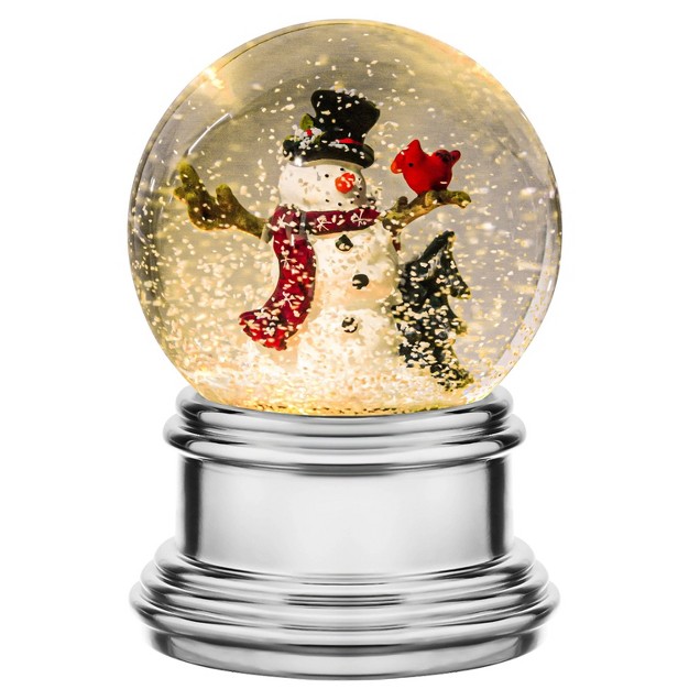 Snowburst Led Animated Snow Globe Decorative Holiday Scene Props Haute D cor