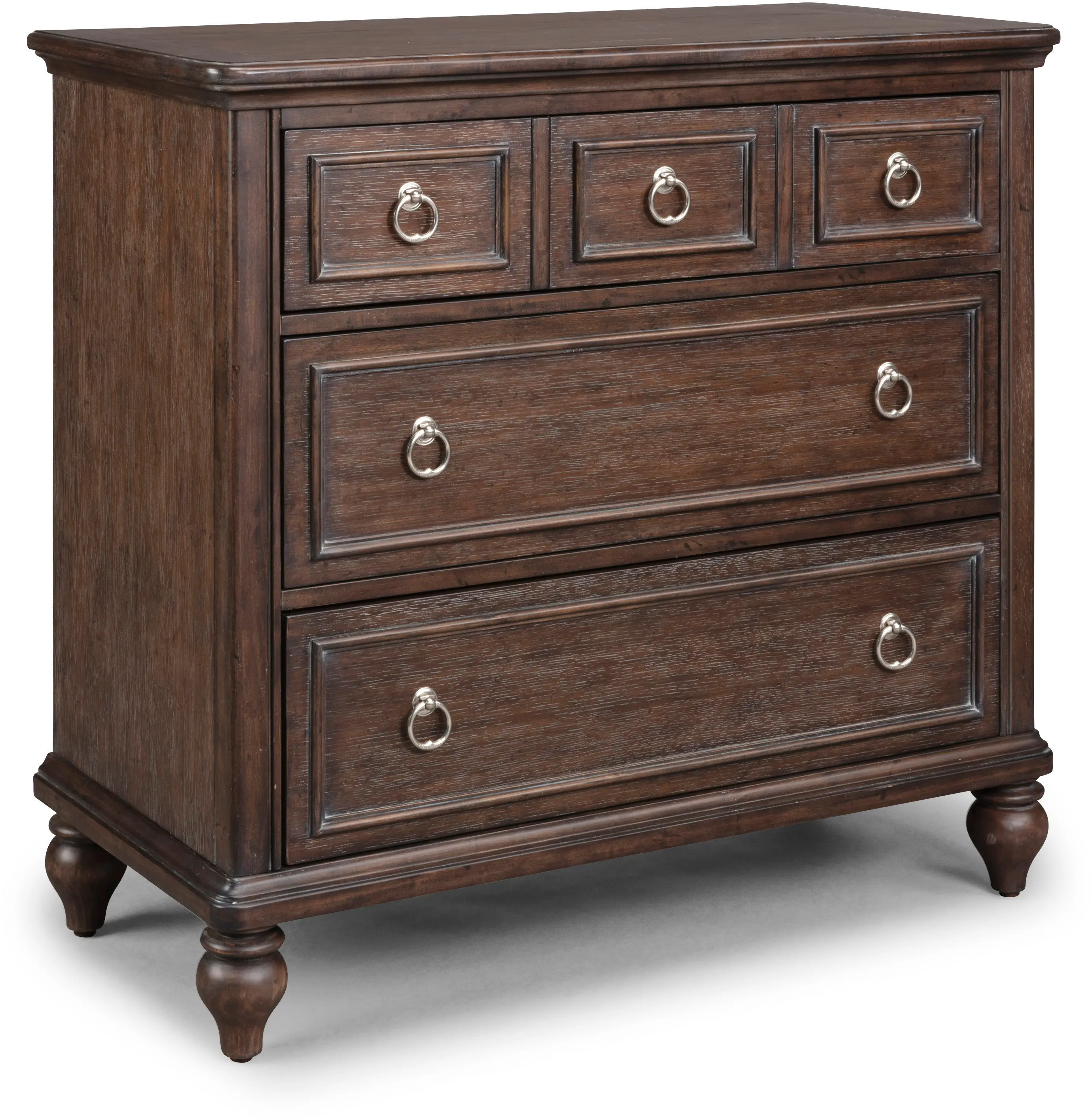 Classic Dark Brown Oak 3 Drawer Chest - Southport