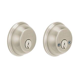 Schlage B62 Series Satin Nickel Double Cylinder Deadbolt Certified Highest for Security and Durability B62.N.G.619