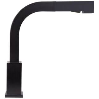 Pfister Arkitek Single-Handle Pull-Out Sprayer Kitchen Faucet in Matte Black LG534-LPMB