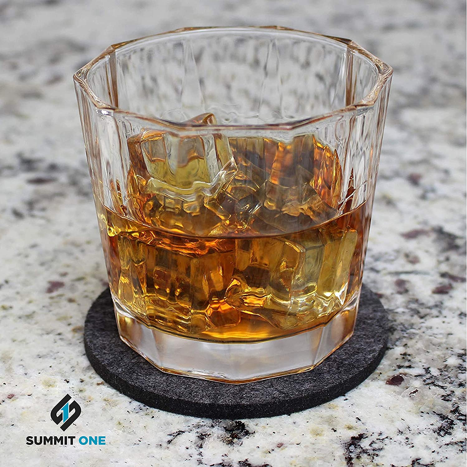 Summit One - Premium Coasters for Drinks set of 10 (4 x 4 Inch， 5mm Thick) Ideal Man cave Accessories