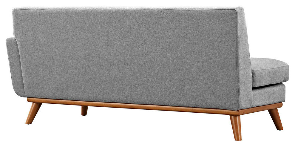 Engage Right Arm Upholstered Fabric Loveseat   Midcentury   Loveseats   by GwG Outlet  Houzz