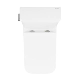 Swiss Madison Carre 1-piece 1.28 GPF Single Flush Square Toilet in Glossy White Seat Included SM-1T258