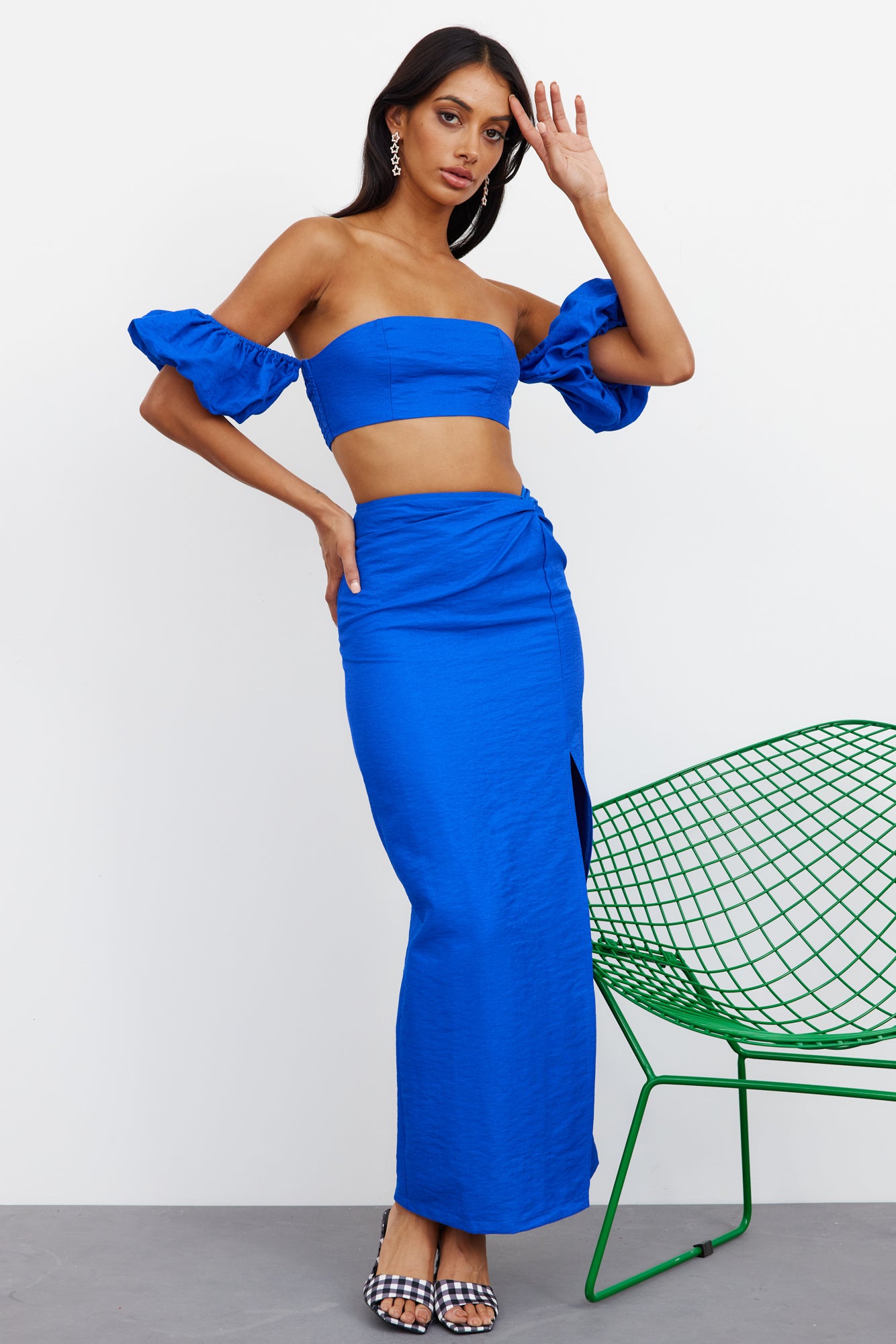 My Love Dive Maxi Skirt Blue