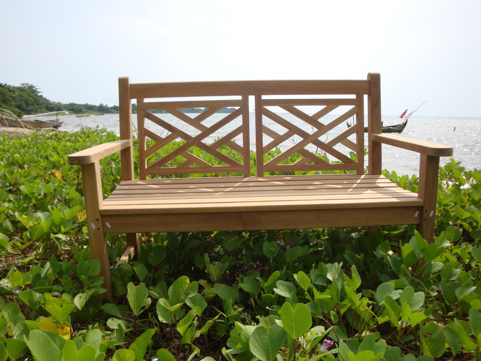 Genuine Grade A Teak  British Classic Chippendale 2 Seater Bench  48 quot  Craftsman   Outdoor Benches   by Windsor Teak Furniture  Houzz