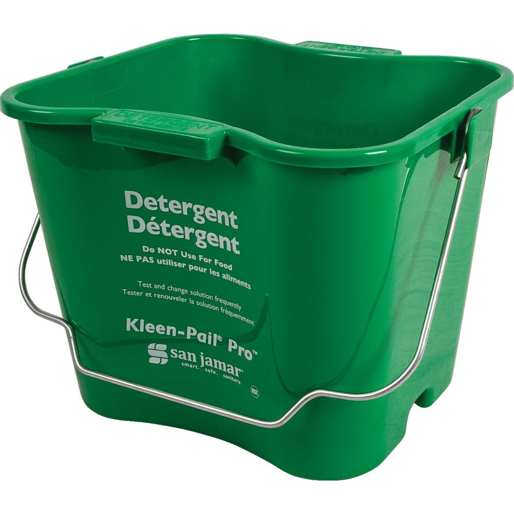 San Jamar KPP196GN Cleaning Kleen-Pail， 6 Qt.， Green