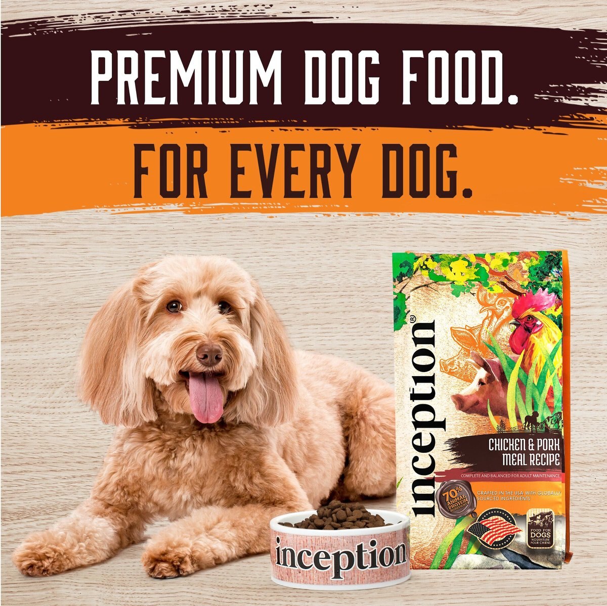 Inception Chicken and Pork Meal Recipe Dry Dog Food