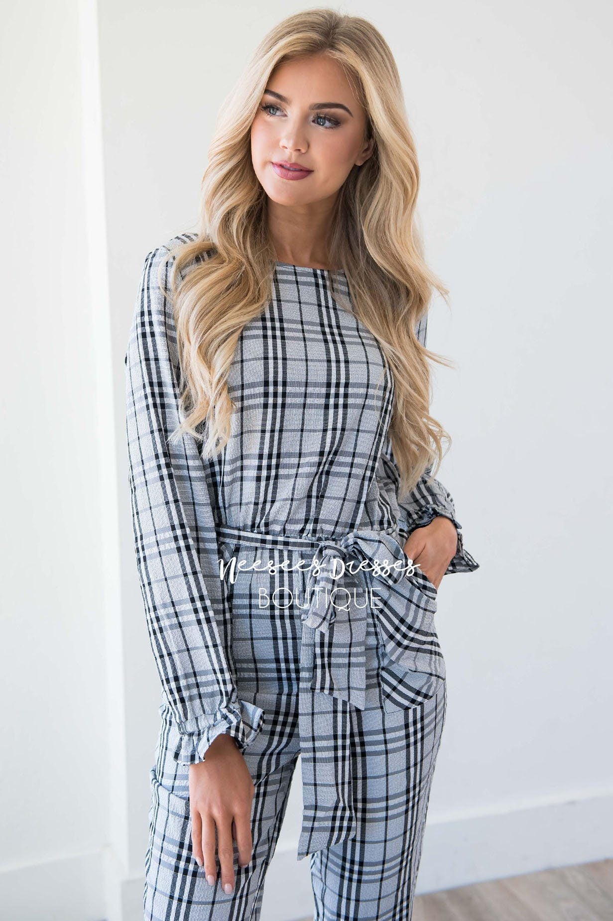 The Lurlene Plaid Jumpsuit