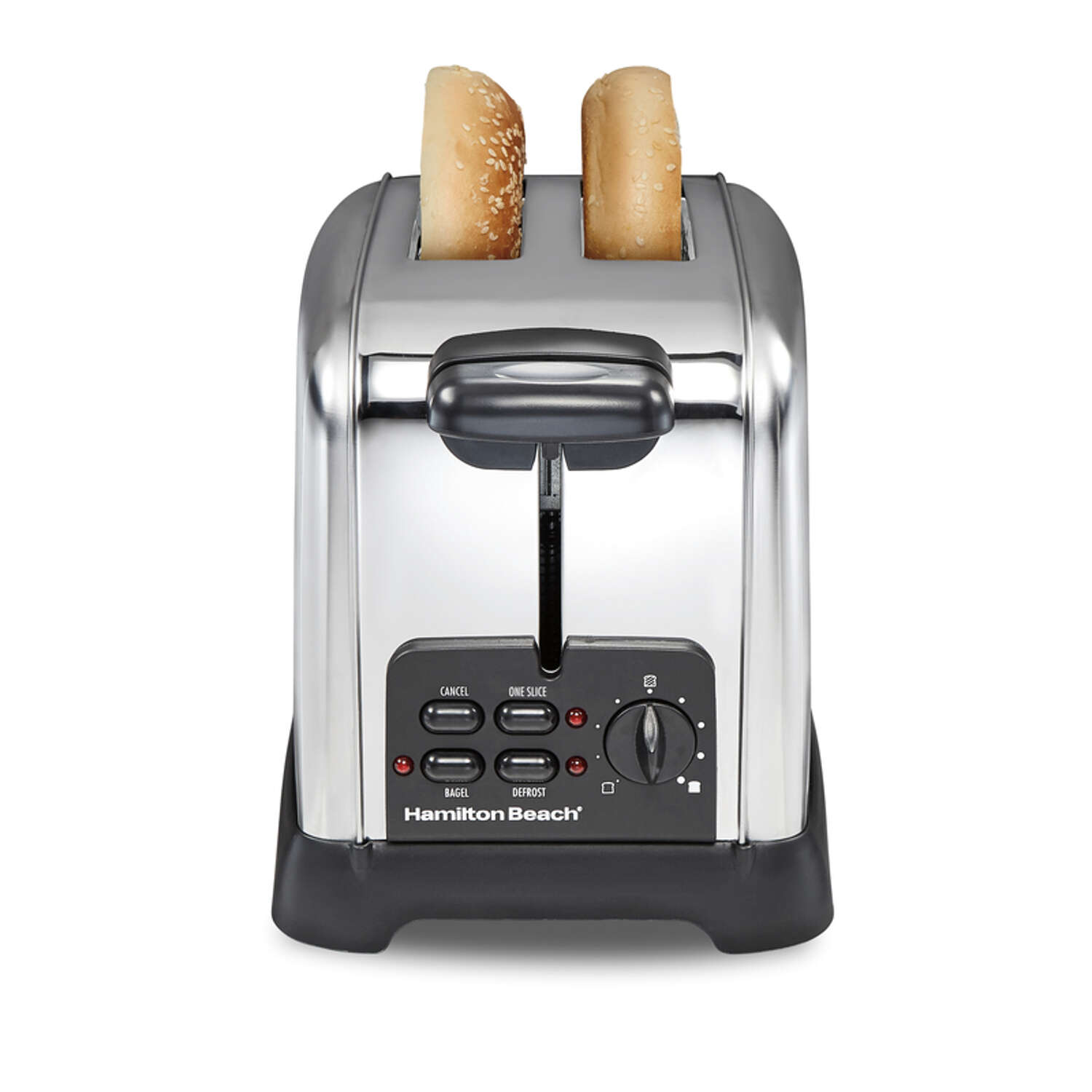 Hamilton Beach Stainless Steel Black/Silver 2 slot Toaster 7.63 in. H X 6.89 in. W X 11.1 in. D