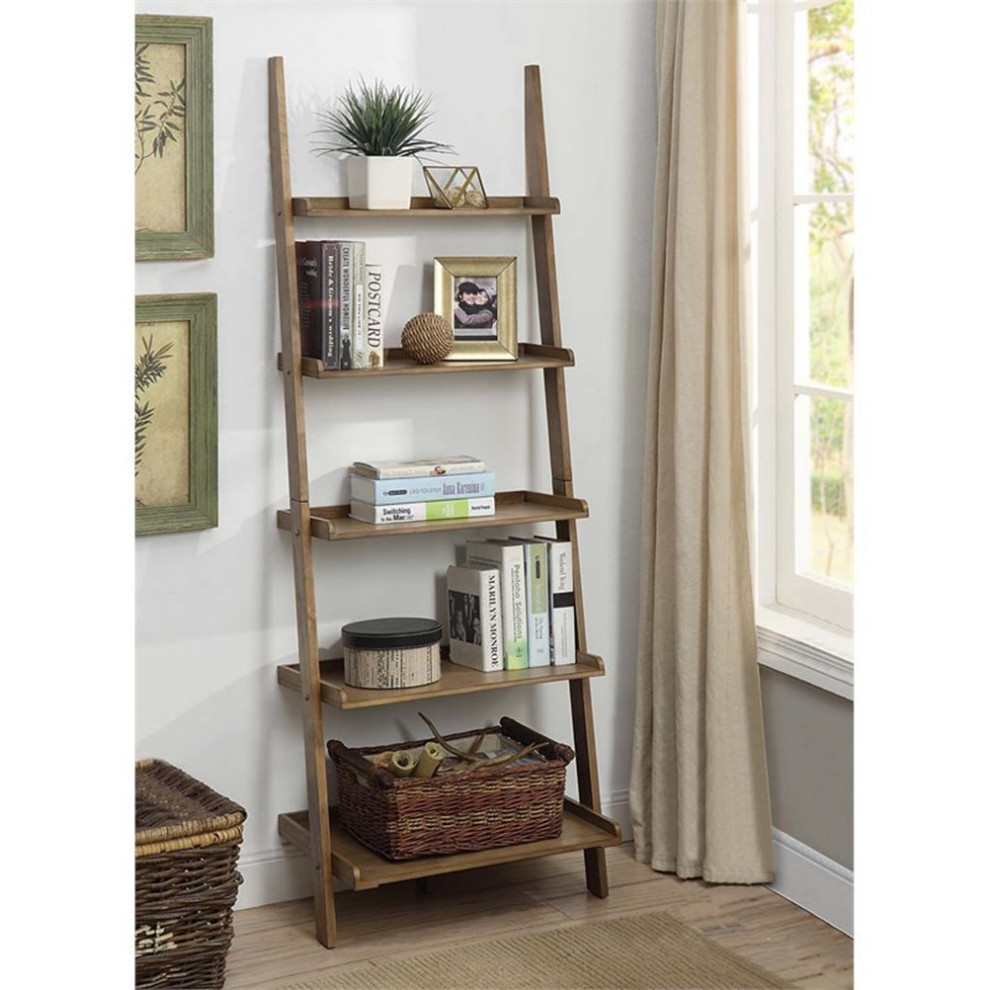 American Heritage Bookshelf Ladder in Sea Foam Green Wood Finish   Transitional   Bookcases   by Homesquare  Houzz