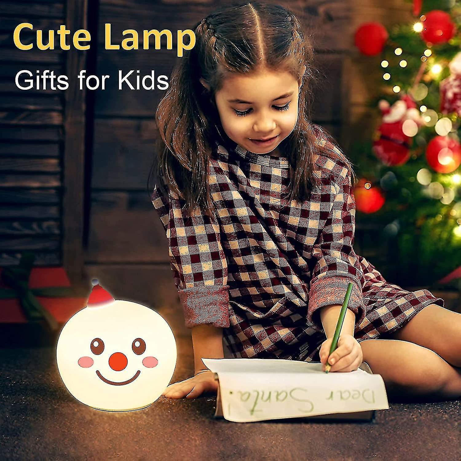 Liangnv Cute Night Light For Kids Christmas Lights 7 Color Changing Silicone Touch Baby Nursery Nigh