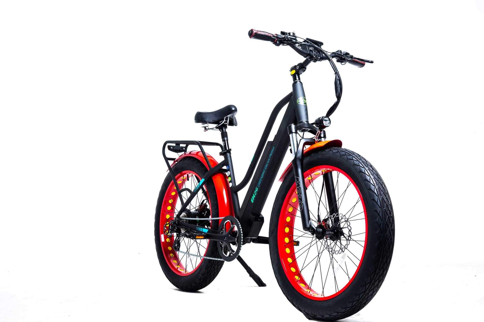 Green Bike Electric EM26 Fat Tire Ebike Low Step Cruiser Frame 48V 750W