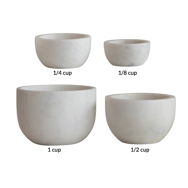 White Marble Bowls (Set of 4)