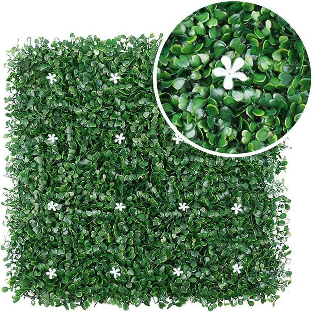 Cisvio Artificial Boxwood Panels Plant Faux Greenery Panels UV Protected Privary Screen Indoor Outdoor Garden Fence 6 Pieces D0102HSIPBV