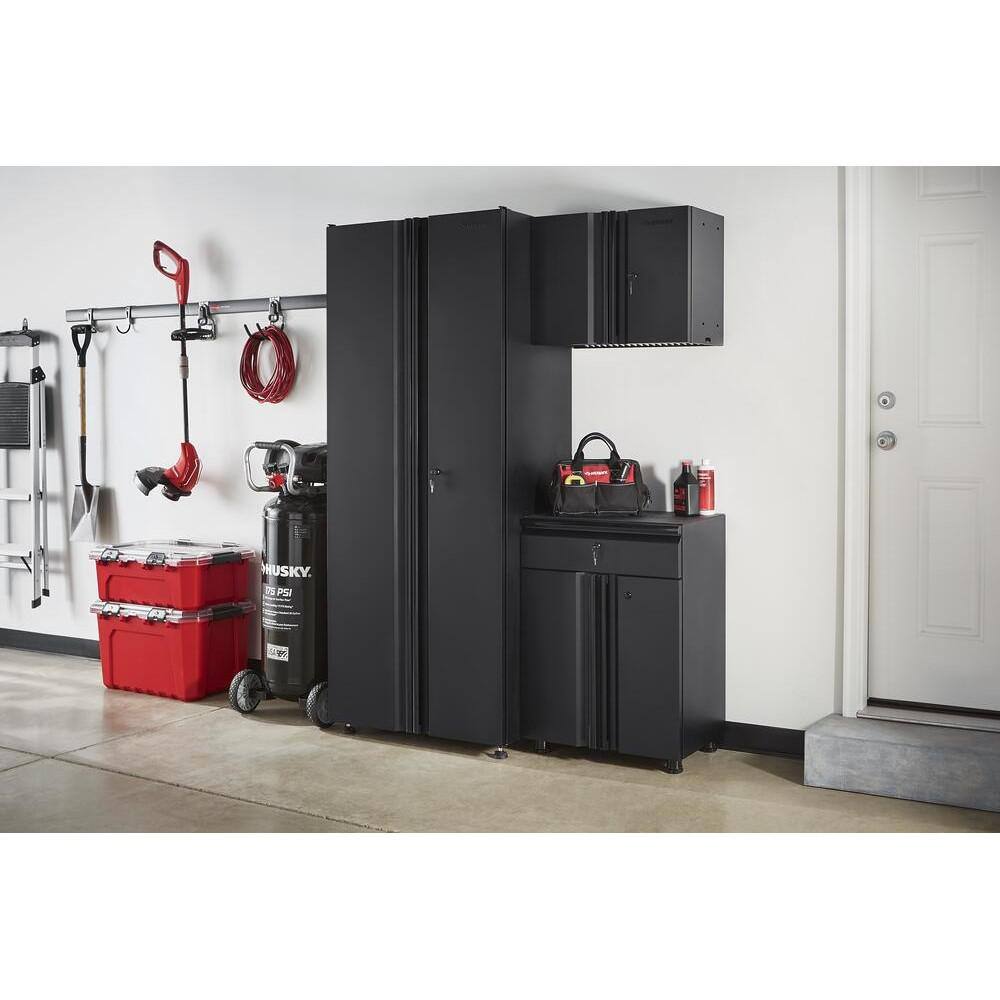 Husky 3-Piece Regular Duty Welded Steel Garage Storage System in Black GS05403-1W